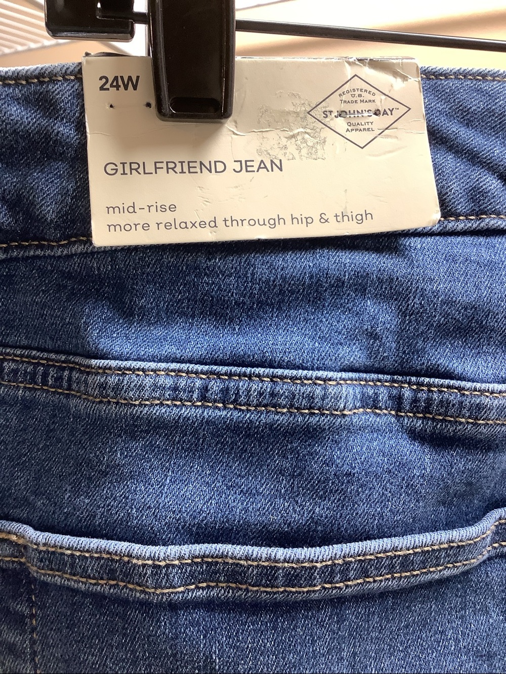 St.John’s Bay Size 24W Women’s Girlfriend Medium Treasure Jeans. New With Tags. - Picture 3 of 10